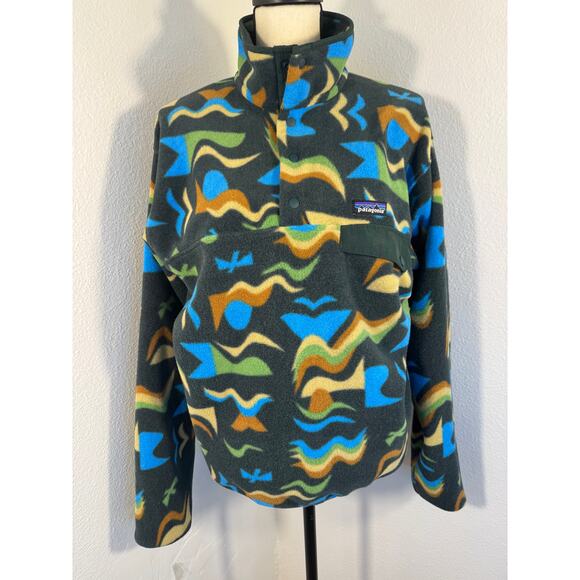 Patagonia Other - Patagonia Synchilla Arctic Collage Northern Green Fleece Pullover M